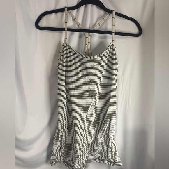 lululemon athletica Tops - Lululemon Striped Grey and White Women's Top